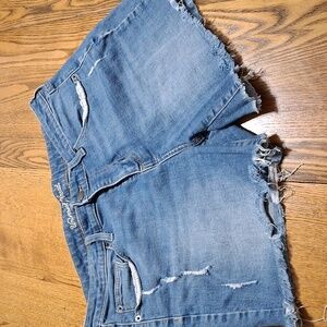 UNIVERSAL THREAD Jeans Shorts Womens 14 X 32 BLUE BOYFRIEND Used Denim MID Rise